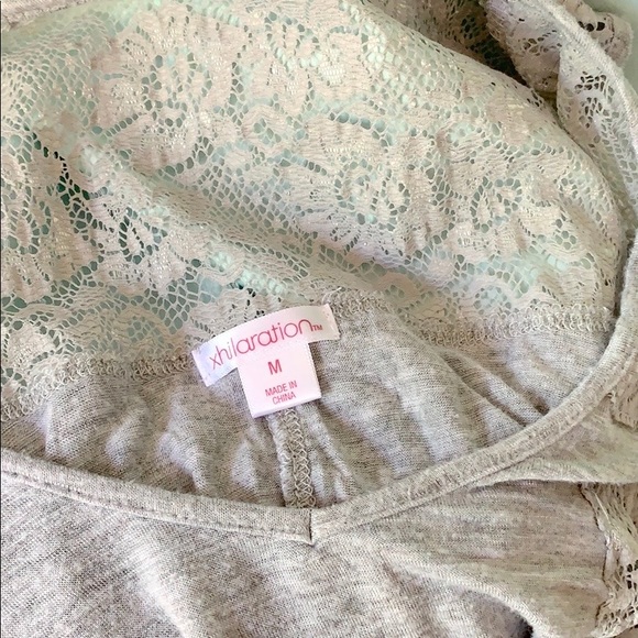 Xhilaration top with lace and cut out sleeves - Picture 6 of 7